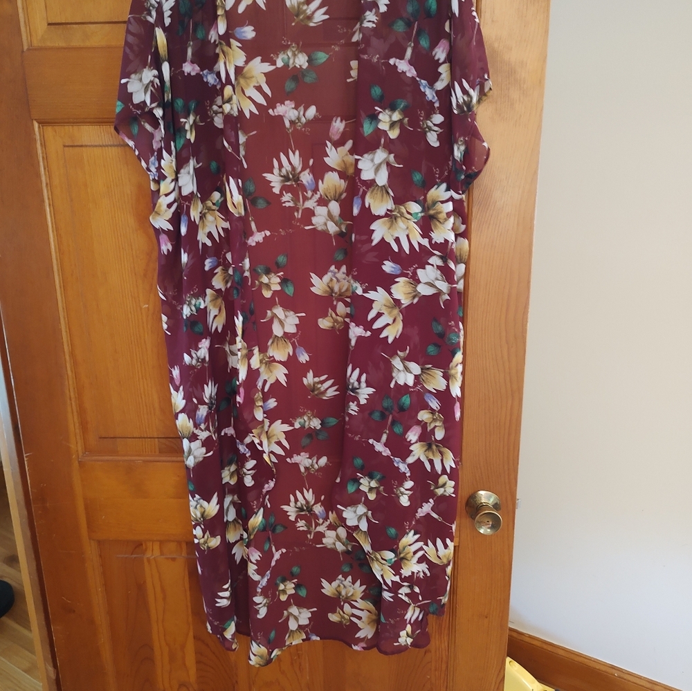 Floral Maxi Dress in Burgundy